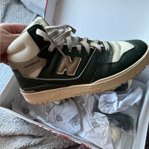 Aime Leon Dore 550 High tops. Green and Cream.